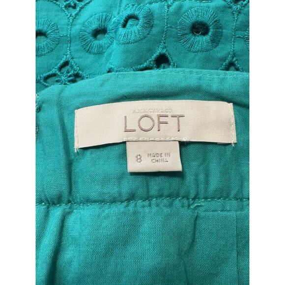 Ann Taylor LOFT Eyelets Pencil Skirt, Green, Sz: 8, 64-52 - Picture 7 of 16